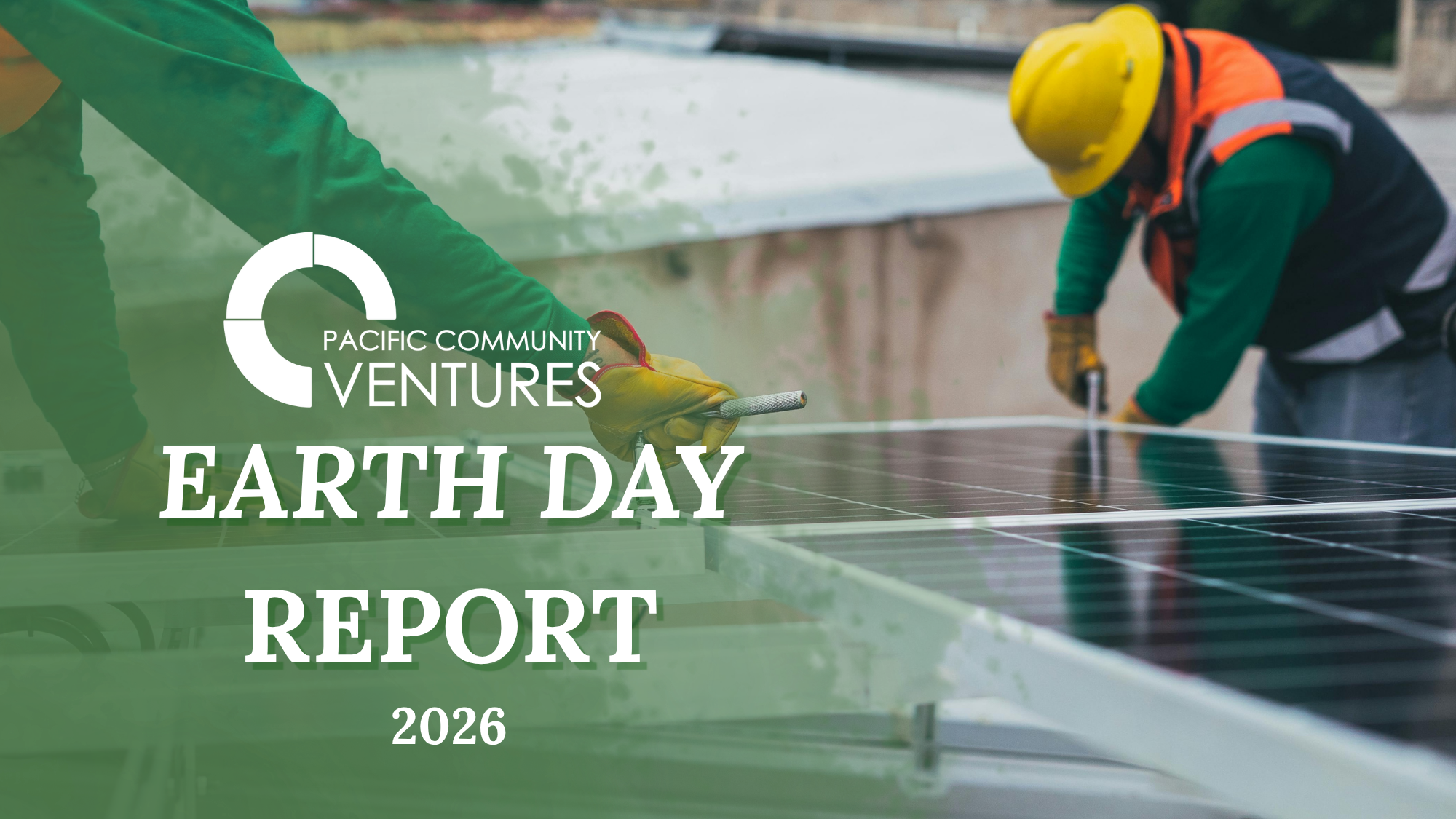 Workers secure solar panels on a rooftop, advancing renewable energy.